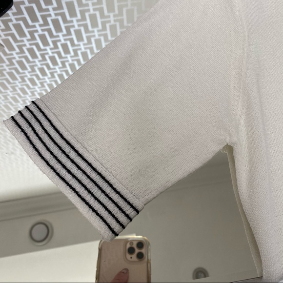 🇫🇷 Lili Sidonio Cream & Black Knit Top - Picture 6 of 11